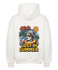 Oversized Hoodie ‚404 Lost in Summer‘ mit tropischem Print