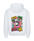 404 Lost in Summer Premium Hoodie – Unisex Sommer-Hoodie mit tropischem Print 