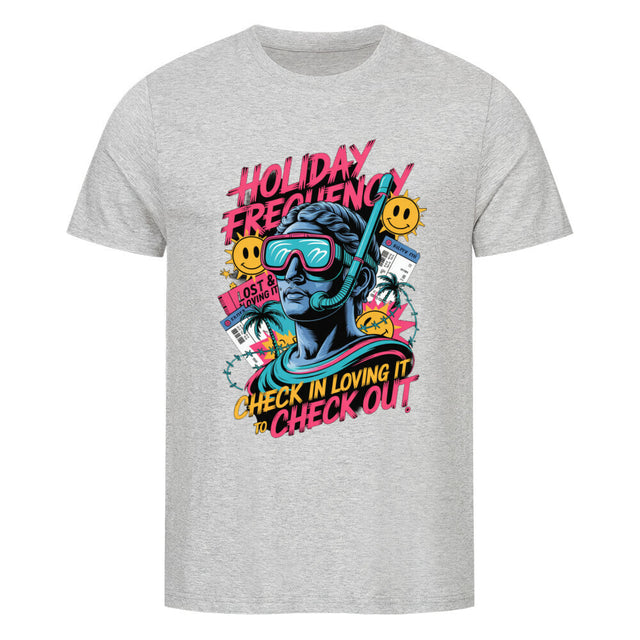Holiday Frequency T-Shirt mit Retro-Urlaubsdesign| TeeTreeTrendz