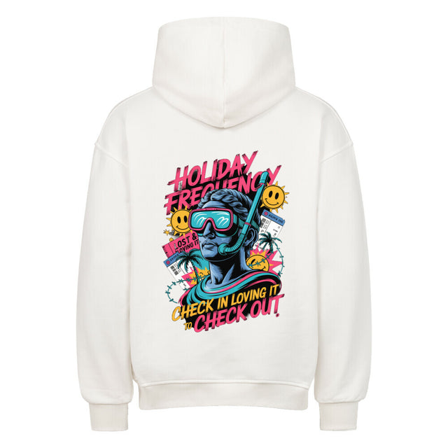Holiday Frequency Hoodie - Retro-Urlaubsdesign auf 380 GSM Baumwolle