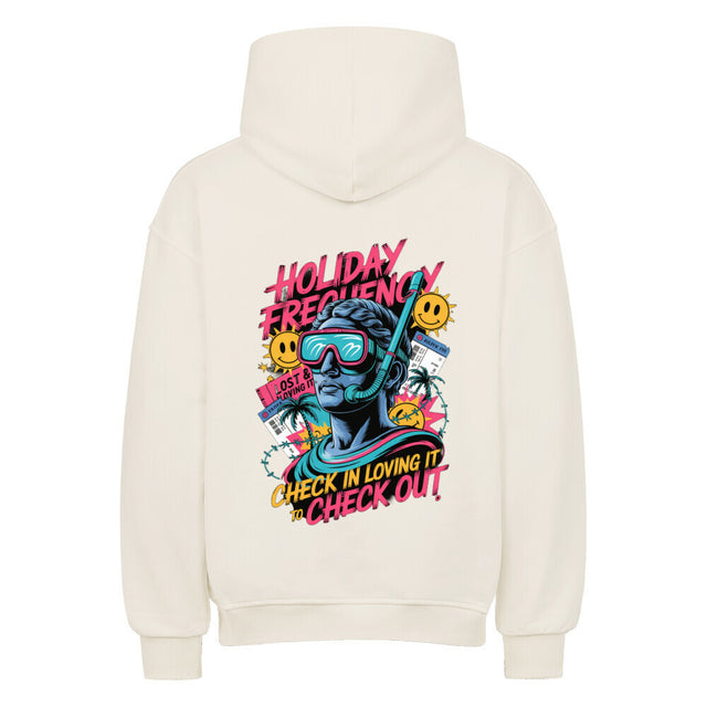 Holiday Frequency Hoodie - Retro-Urlaubsdesign auf 380 GSM Baumwolle