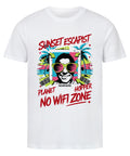 Sunset Escapist Unisex T-Shirt aus Bio-Baumwolle mit Retro-Print | TeeTreeTrendz