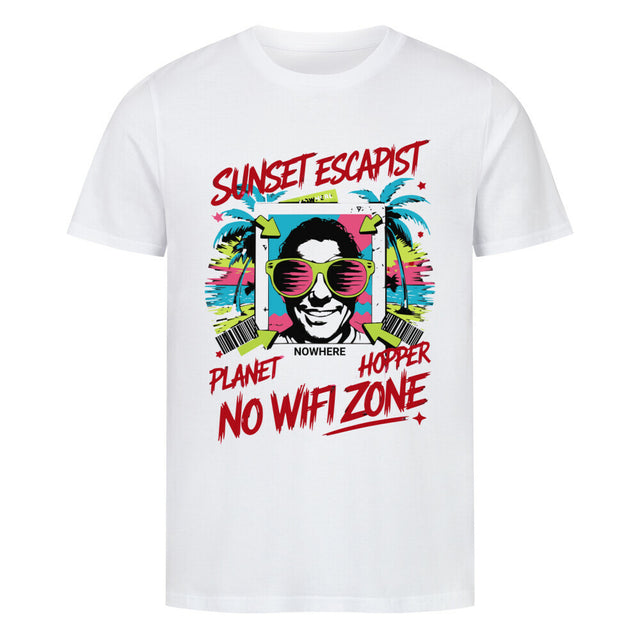 Sunset Escapist Unisex T-Shirt aus Bio-Baumwolle mit Retro-Print | TeeTreeTrendz