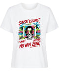 Sunset Escapist Damen T-Shirt aus Bio-Baumwolle mit Retro-Print | TeeTreeTrendz