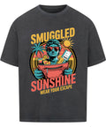 Smuggled Sunshine Oversized T-Shirt with Retro Tropical Design – TeeTreeTrendz