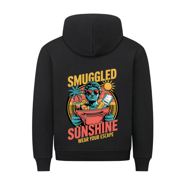 Smuggled Sunshine Premium Hoodie with Retro Tropical Design – TeeTreeTrendz