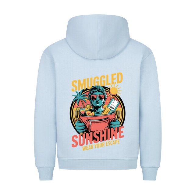 Smuggled Sunshine Premium Hoodie with Retro Tropical Design – TeeTreeTrendz