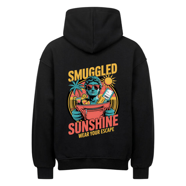 Smuggled Sunshine Oversized Hoodie with Tropical Design – TeeTreeTrendz