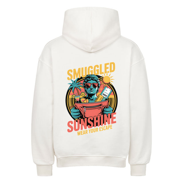 Smuggled Sunshine Oversized Hoodie with Tropical Design – TeeTreeTrendz