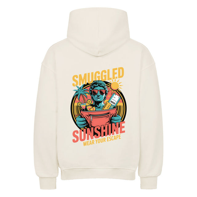 Smuggled Sunshine Oversized Hoodie with Tropical Design – TeeTreeTrendz