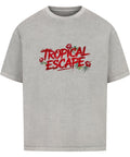 Tropical Escape Oversized Männer T-Shirt with Hibiskus Design – TeeTreeTrendz