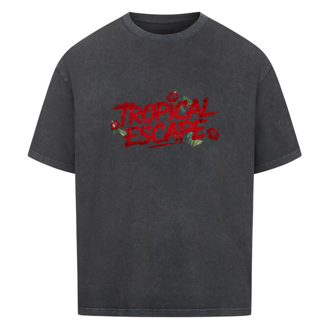 Tropical Escape Oversized Männer T-Shirt with Hibiskus Design – TeeTreeTrendz