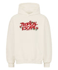 Tropical Escape Premium Männer Oversized Hoodie mit Hibiskus Design – TeeTreeTrendz