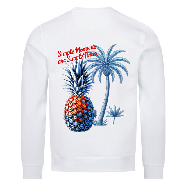Unisex Bio-Sweatshirt Simple Moments mit Palmen- und Ananas-Print – TeeTreeTrendz