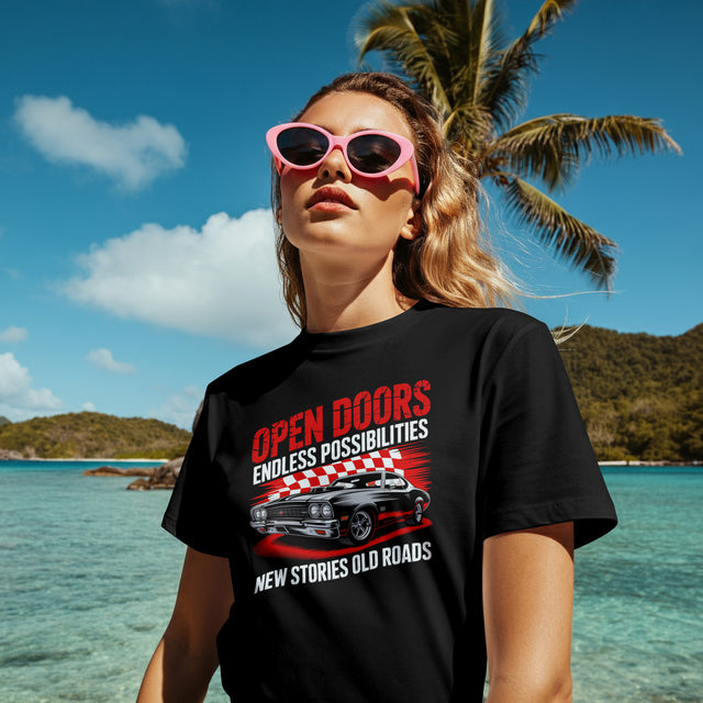 Premium T-Shirt Car Open Doors