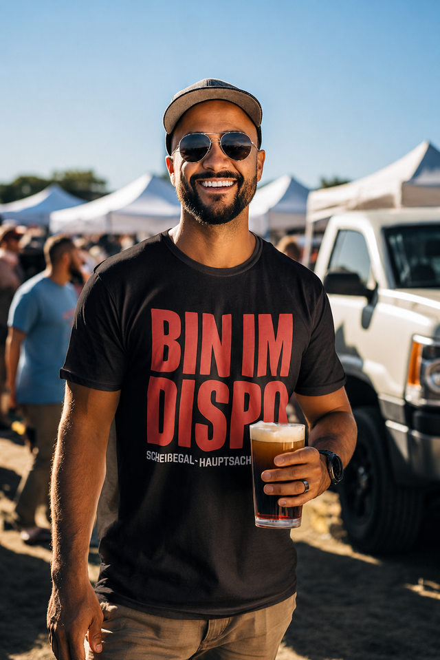 BIN IM DISPO Urlaubsshirt - Für alle mit Prioritäten