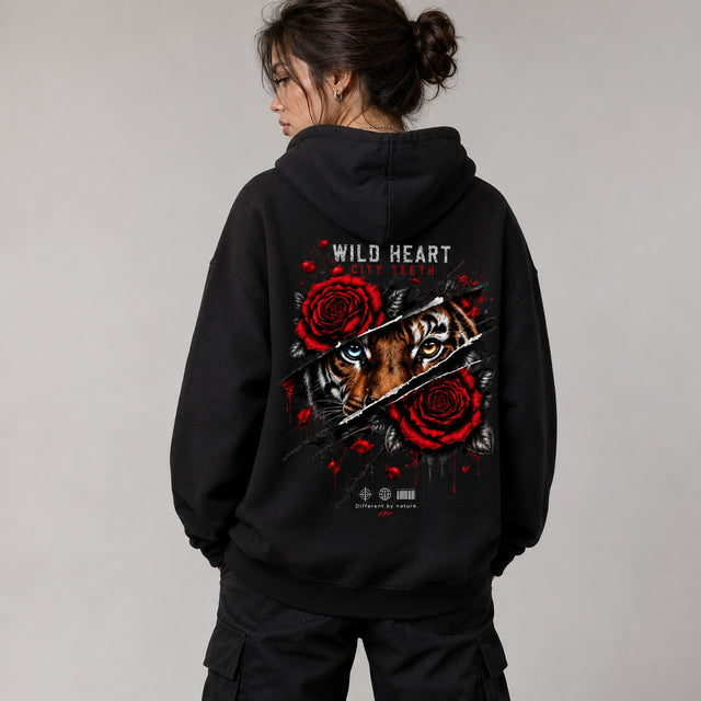 Oversized Hoodie Wild Heart Tiger