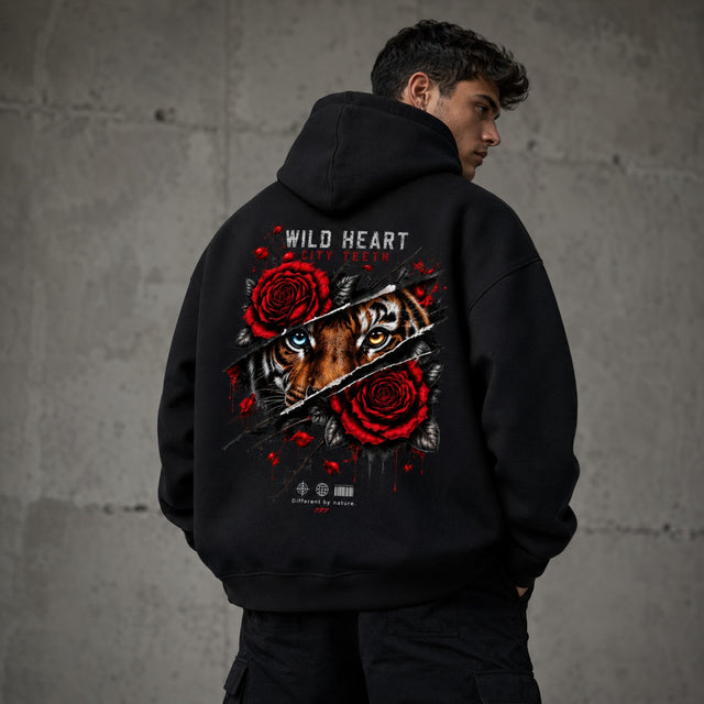 Oversized Hoodie Wild Heart Tiger