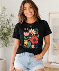 Frauen Blumen Retro Shirt