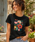 Frauen Blumen Retro Shirt