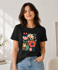 Frauen Blumen Retro Shirt