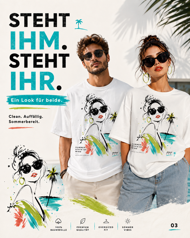 Oversized T-Shirt Summer State of Mind