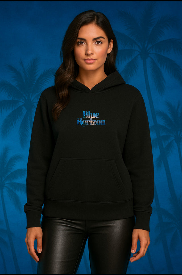 Premium Hoodie Blue Horizon Flower