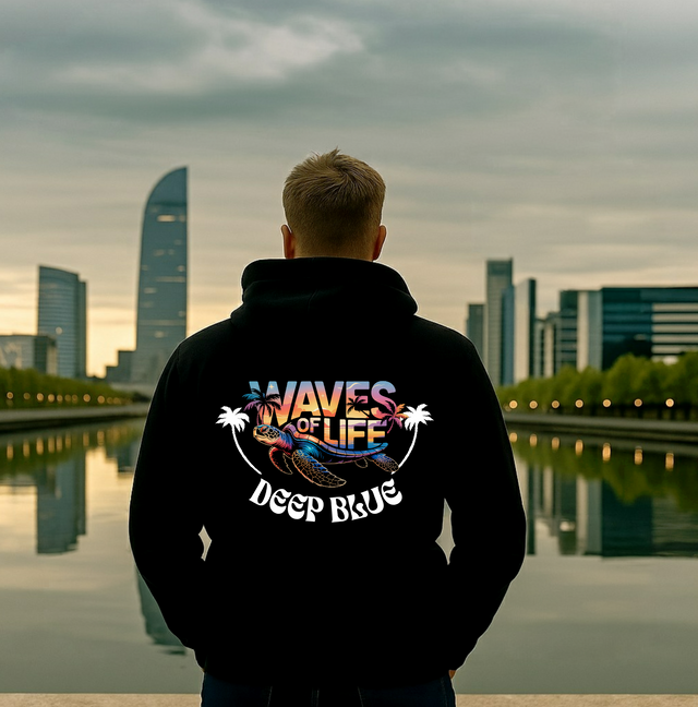 Premium Hoodie Turtle Waves