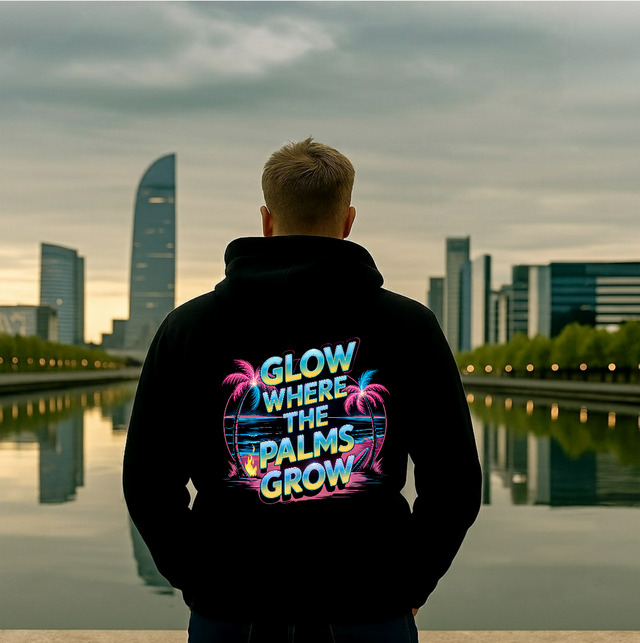 Premium Hoodie Glow Palms