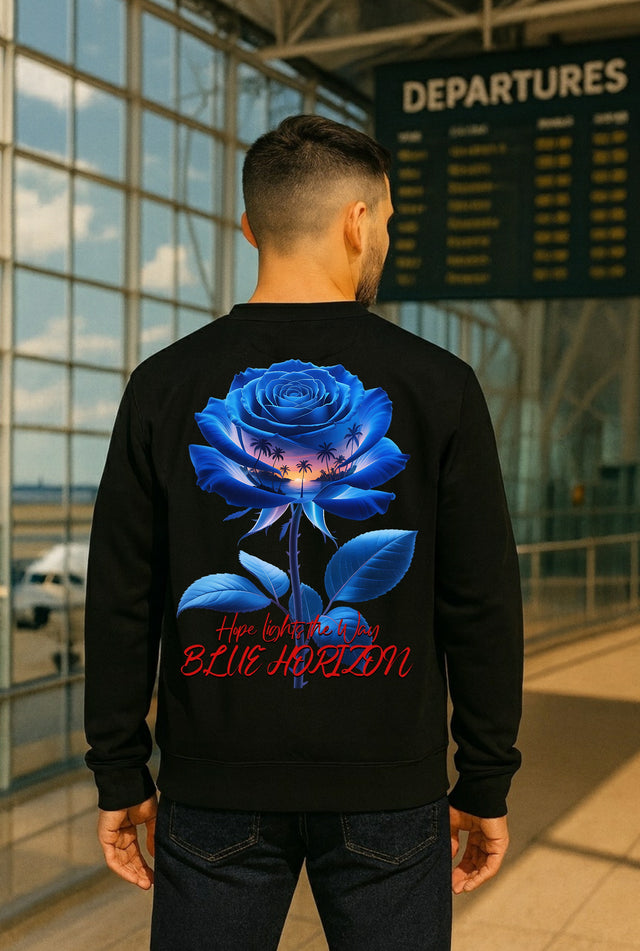 Premium Sweatshirt Blue Horizon Flower