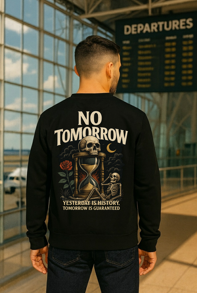 Premium Sweatshirt No Tomorrow Skull