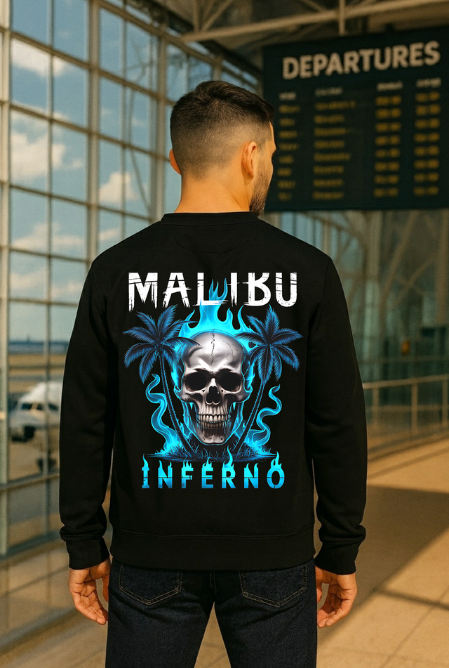 Premium Sweatshirt Malibu Skull Inferno