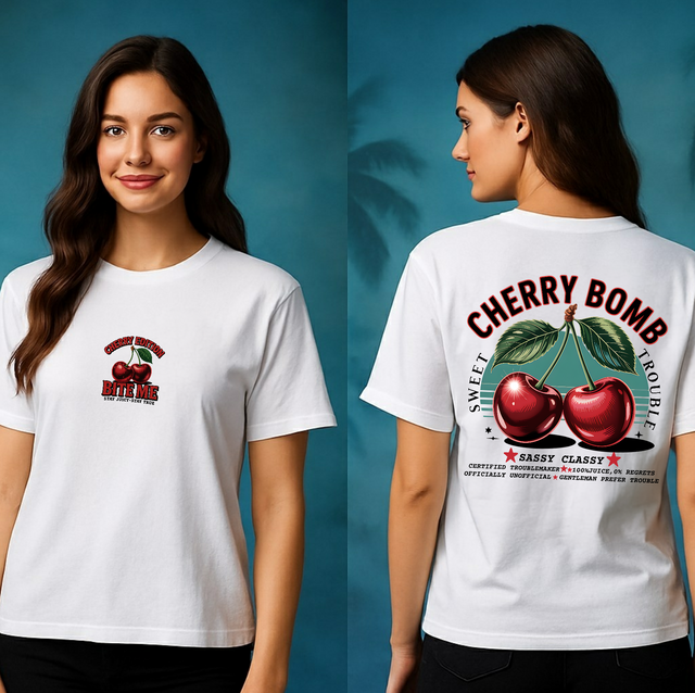 Premium T-Shirt Damen Cherry Bomb