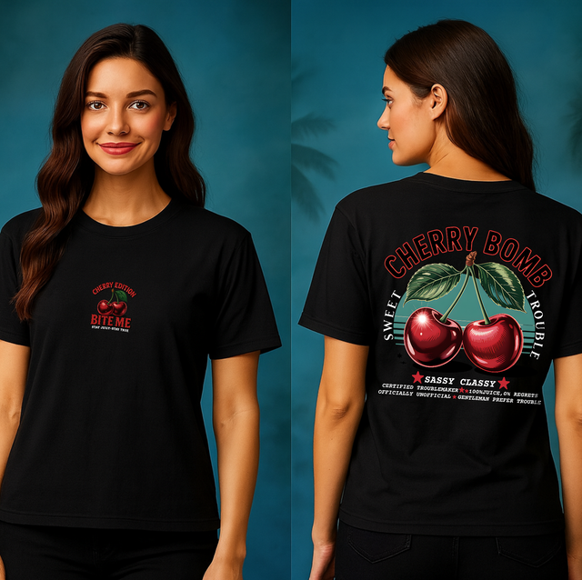 Premium T-Shirt Damen Cherry Bomb