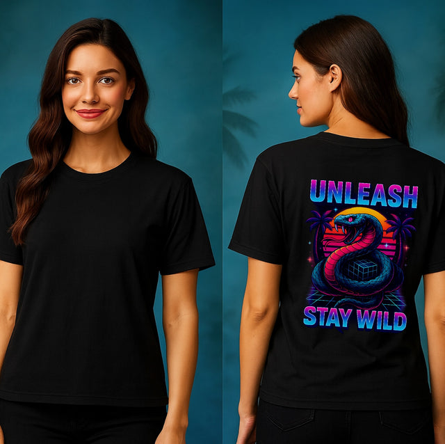 Premium T-Shirt Damen Schlange Unleash