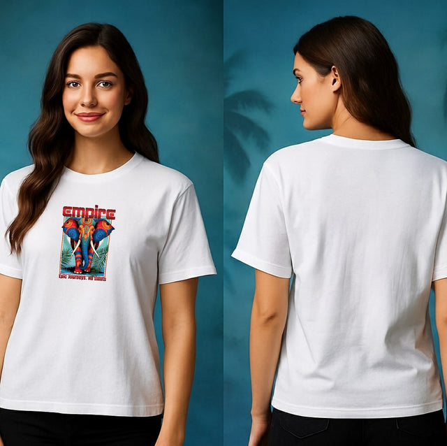 Premium T-Shirt Damen Empire Elefant