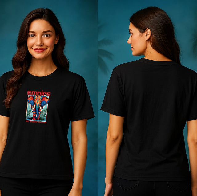 Premium T-Shirt Damen Empire Elefant