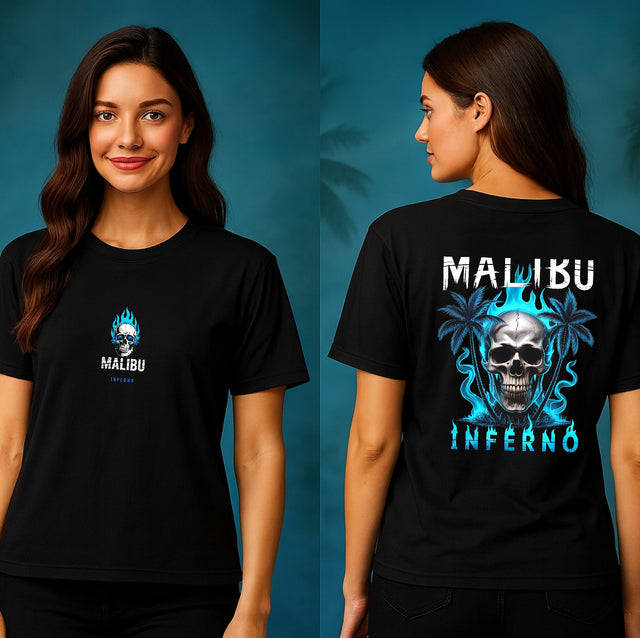 Premium T-Shirt  Damen Malibu Skull Inferno