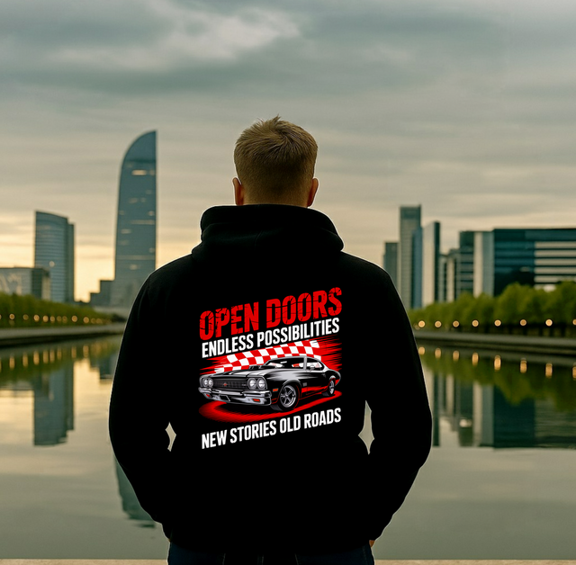 Premium Hoodie Car Open Doors